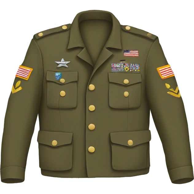 torn military jacket emoji