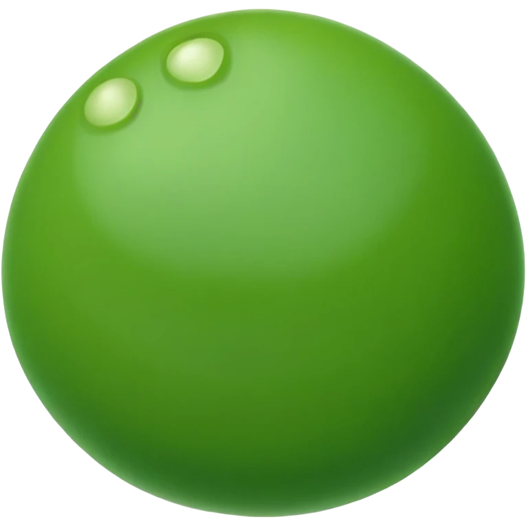 A green pea, round and bright emoji