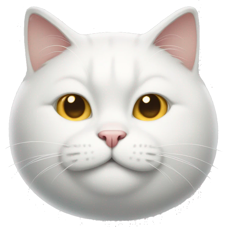 white fat cat emoji