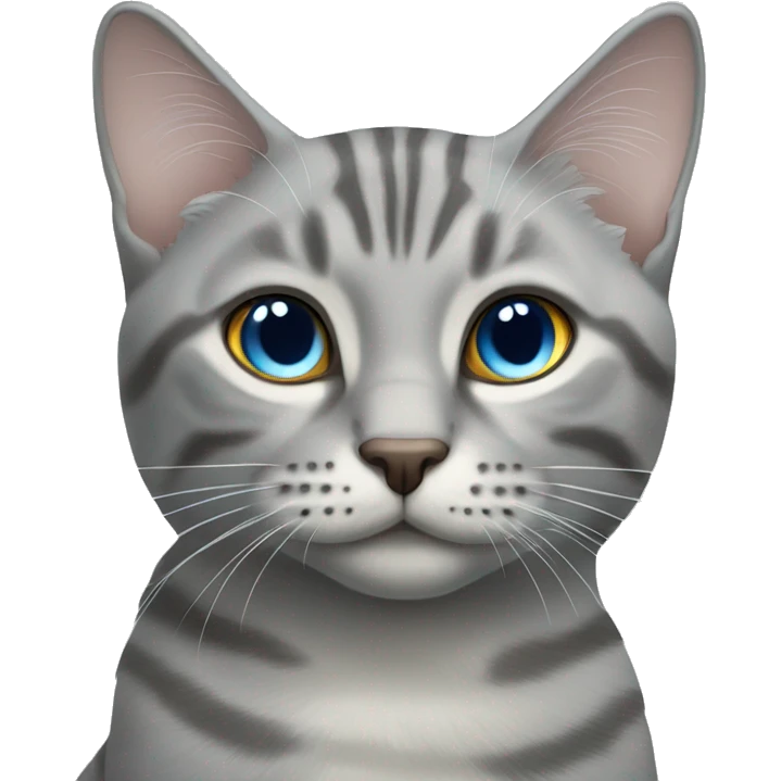  Light Grey tabby blue collar emoji