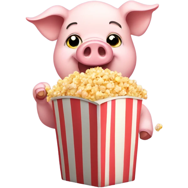 pig with popcorn emoji