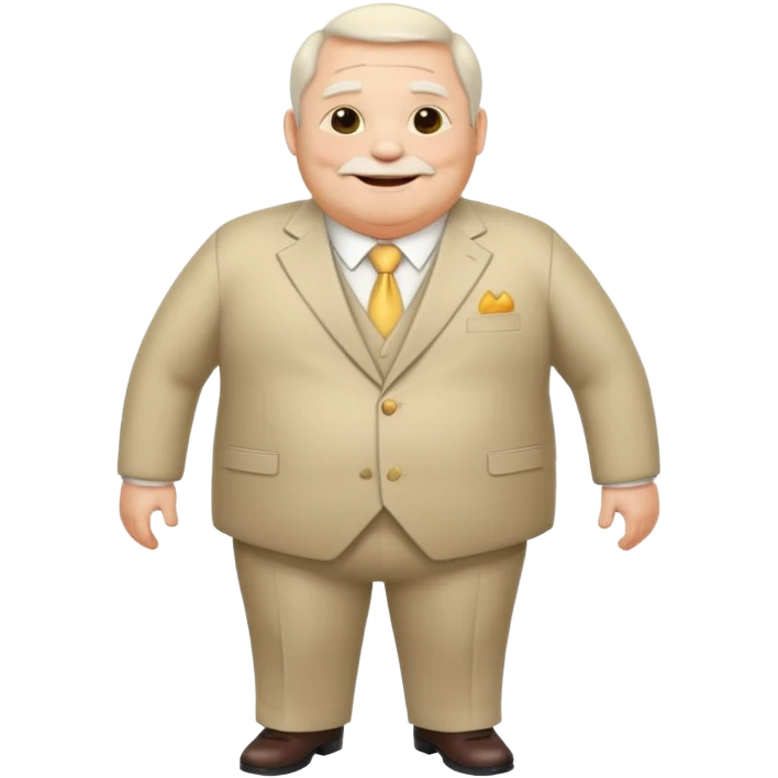 Old fat men in dress suit emoji