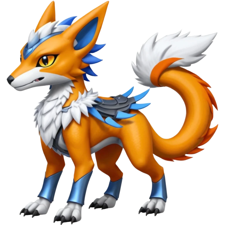 Meloetta-Renamon-Wargreymon-Sergal-Pokémon-Digimon-Fakémon-fusion-hybrid-creature emoji