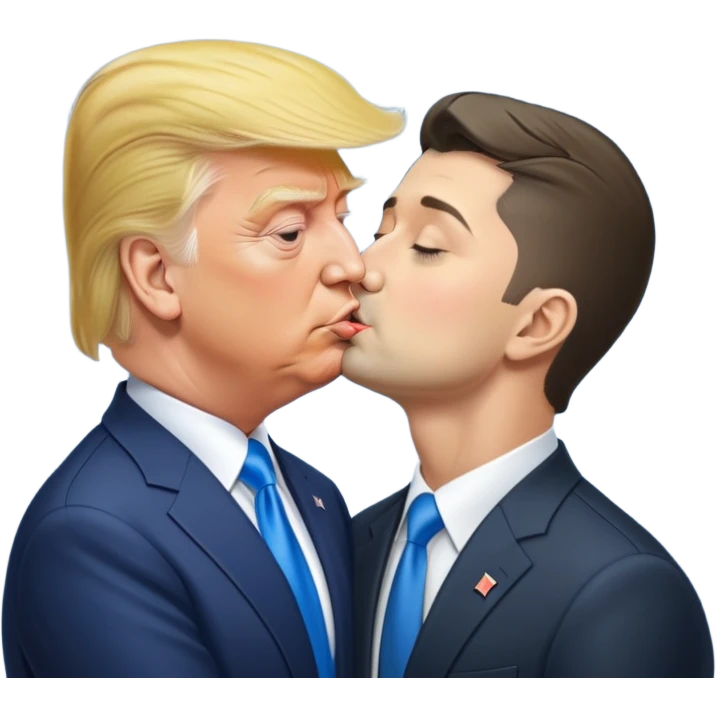 Trump kiss zelensky emoji