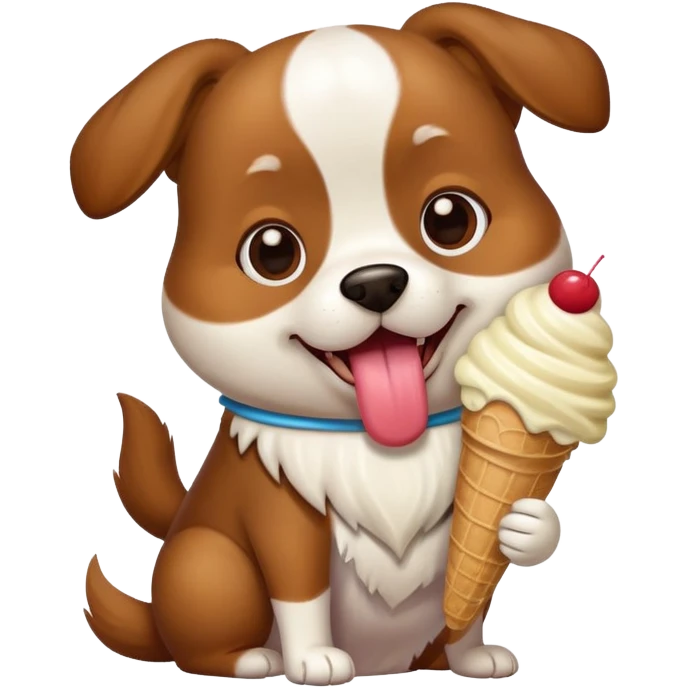 Hund mit Eis emoji
