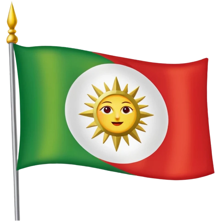 Kurdish vlag and a sun in the middle red white green emoji