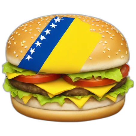 Ecuador flag burger emoji