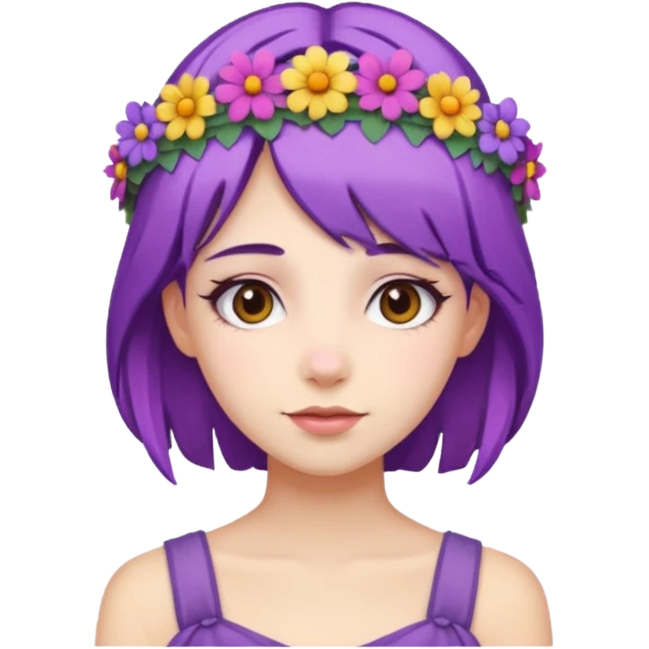 purple hair girl emoji