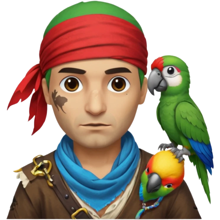 pirate and parrot emoji