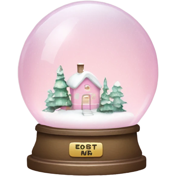 Pastel pink snow globe emoji