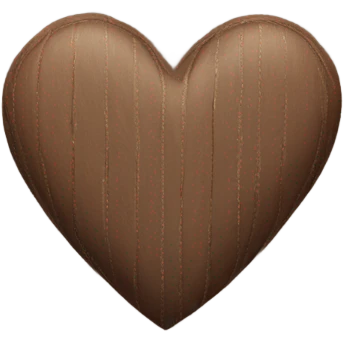 Brown pinstripe heart emoji