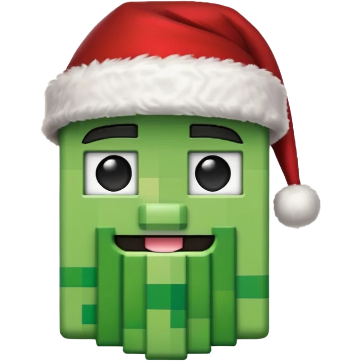 Minecraft creeper Xmas emoji