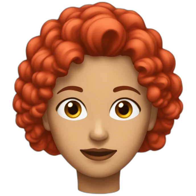 Señora de pelo rojo emoji