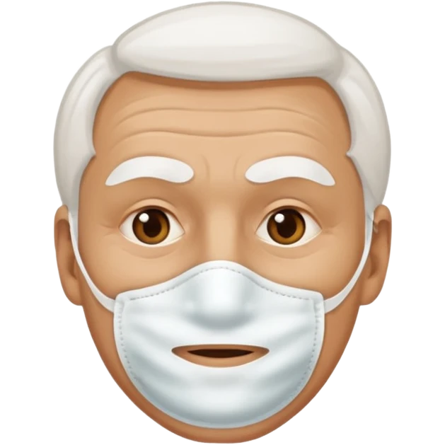 old man with beauty mask all over the face  emoji
