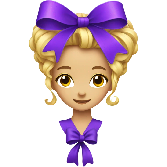 Purple bow emoji