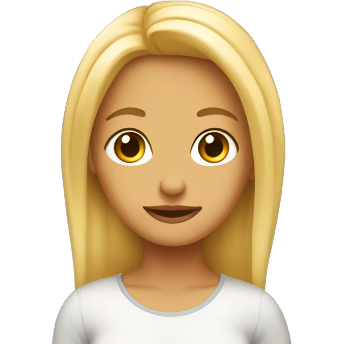 Chica rubia crespa  emoji