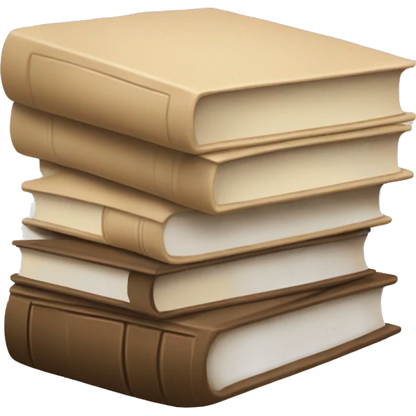 Beige stack of books emoji