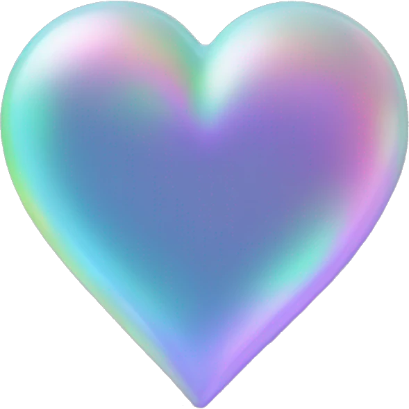 Holographic heart emoji