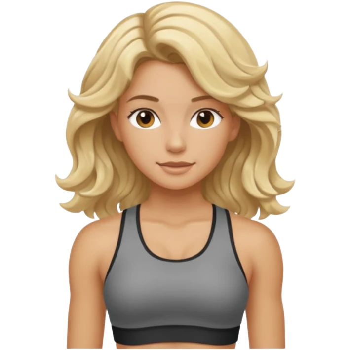 iOS 18 aesthetic wavy blondie girl gym emoji