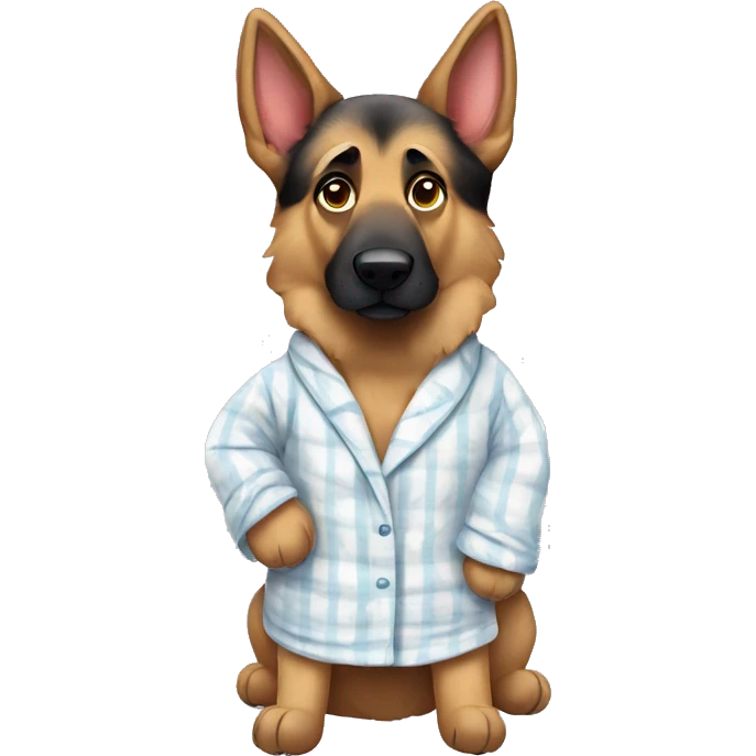 german shepard in pyjamas emoji