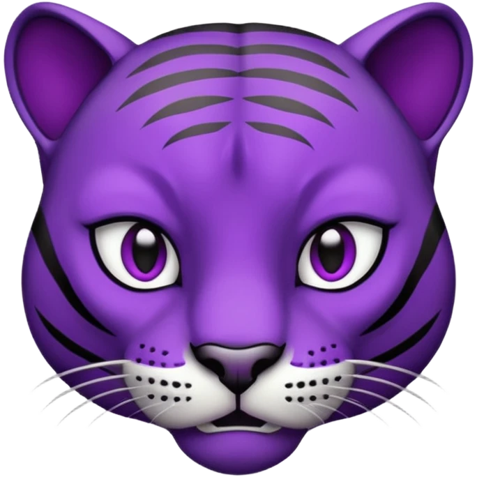 Purple Panther face tileted to the slight right emoji