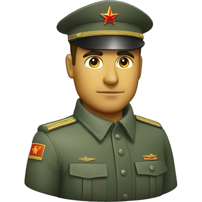 ussr soldier serious with takes emoji
