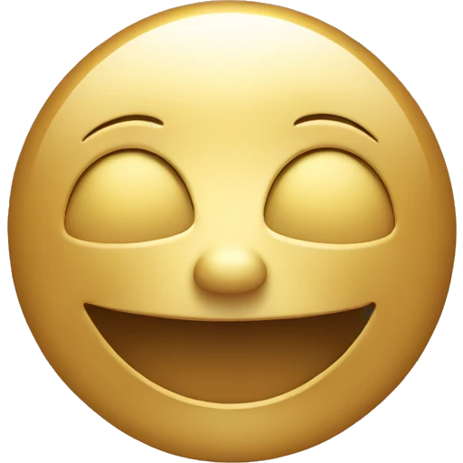 Gold smile emoji