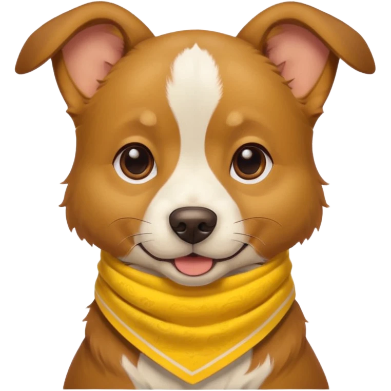 Dog with yellow Bandannas emoji
