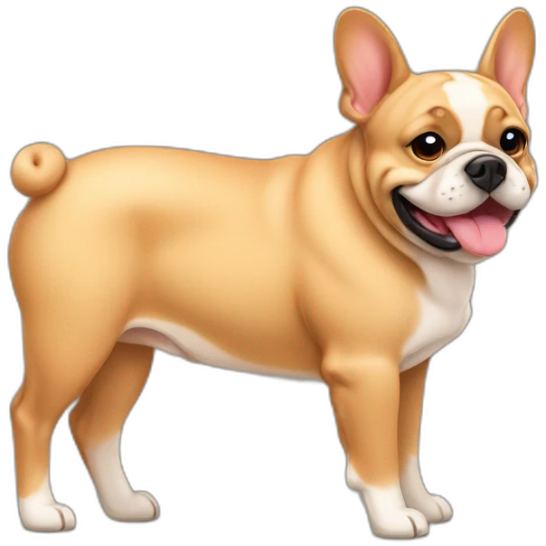 Fat fawn French buldog emoji
