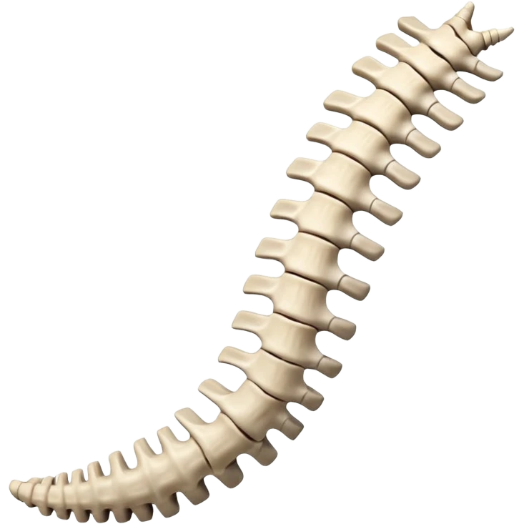 human Spine from side emoji