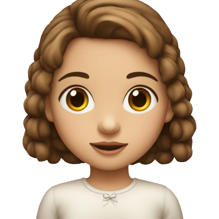 niña con pecas piel blanca y ojos marrones emoji