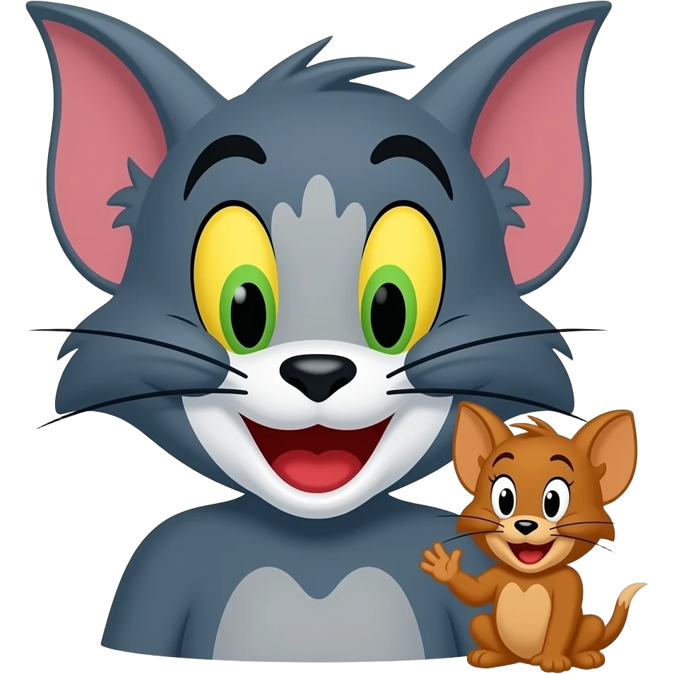Cartoon Tom and Jerry emoji