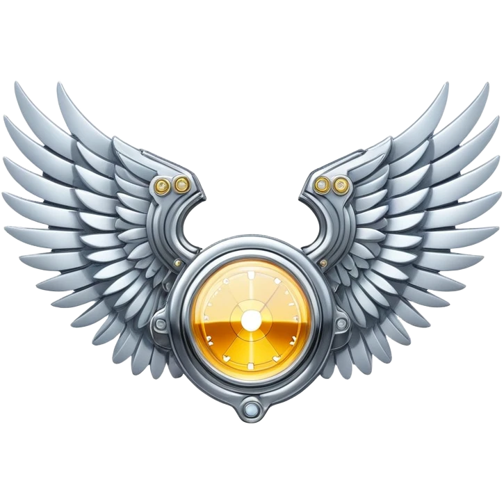 sorayama champion wings mechanical glowing emoji