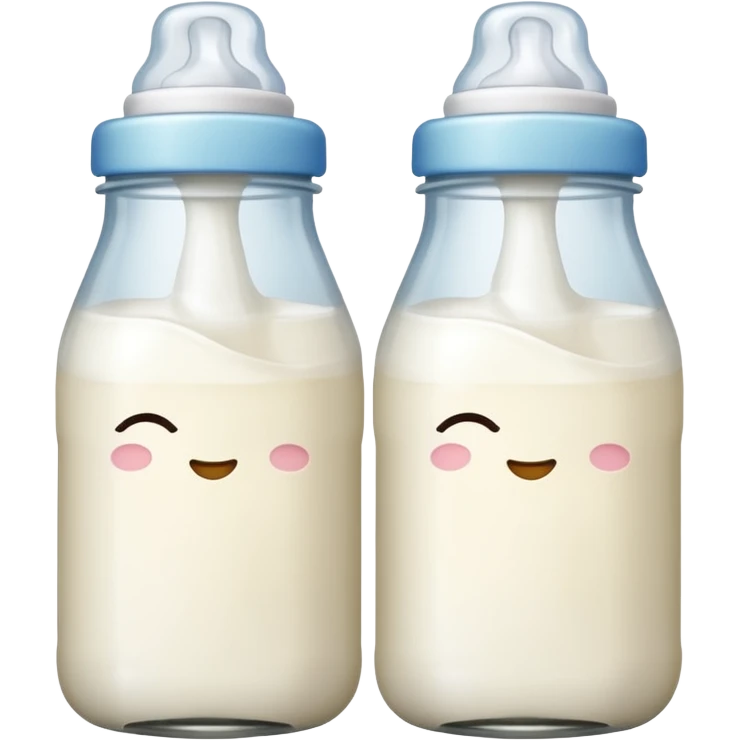 Two milk baby bottles emoji