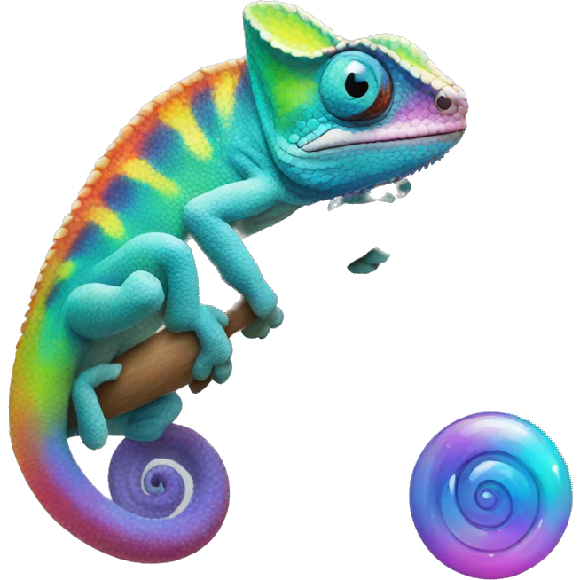 Rainbow Chameleon emoji