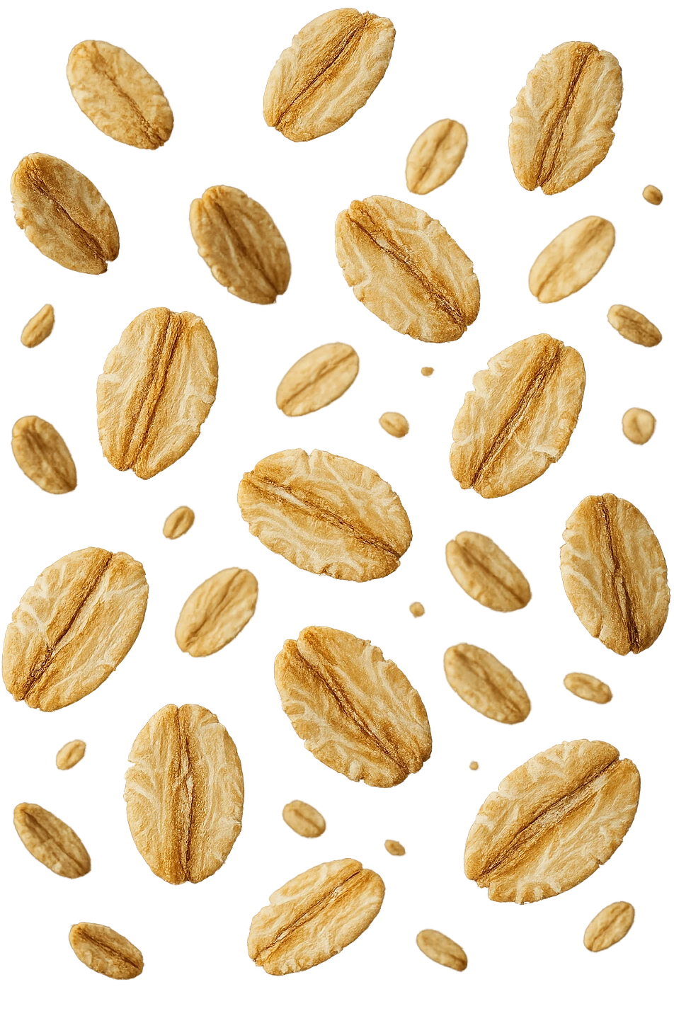 fiocchi di avena fluttuano in aria, iperrealistici 4k emoji