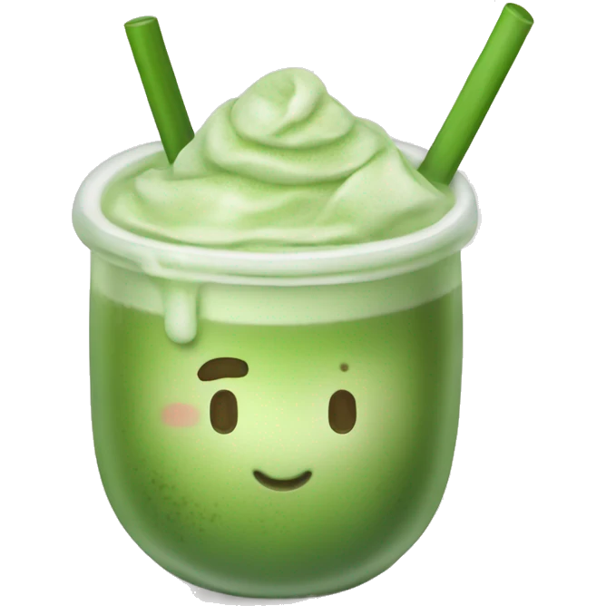 Iced matcha latte emoji