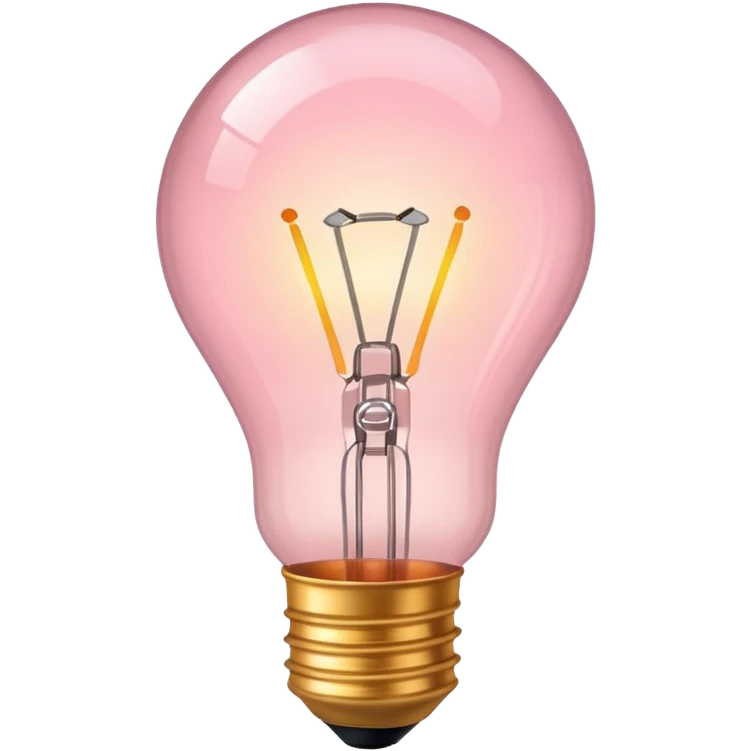 light pink light bulb glowing emoji