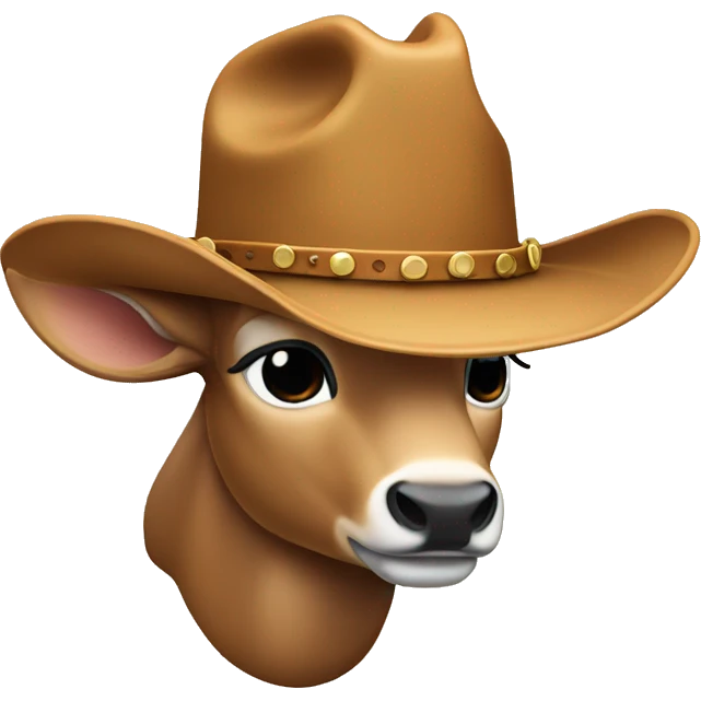 deer with cowboy hat emoji