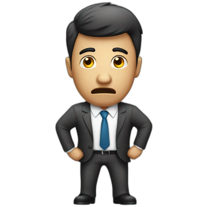 Business man scared emoji