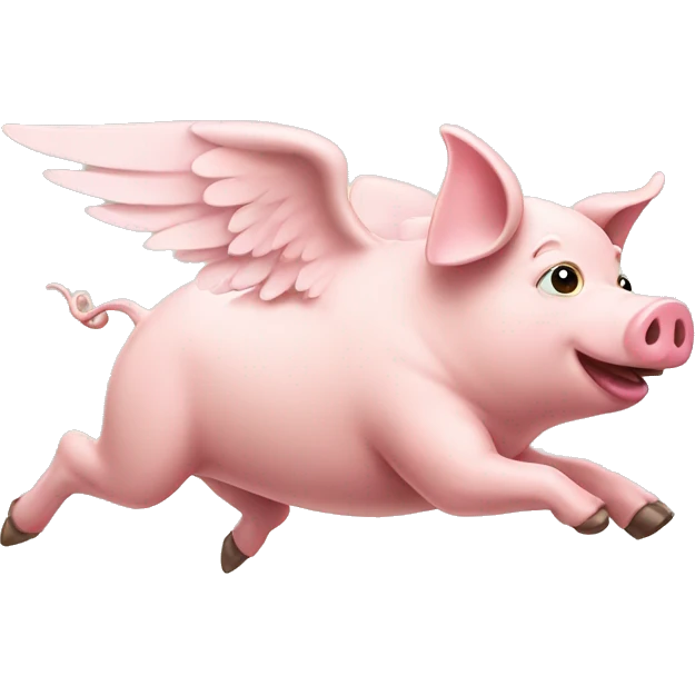 Flying pig  emoji
