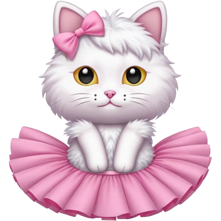 Cat with tutu emoji