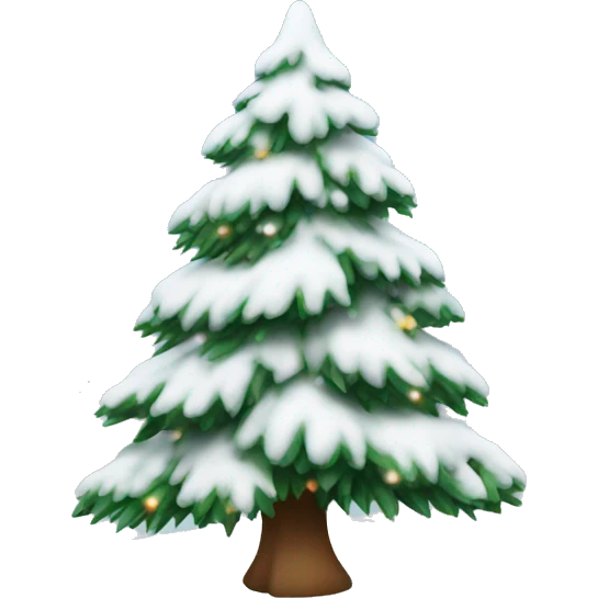 Chrismas tree with snow emoji