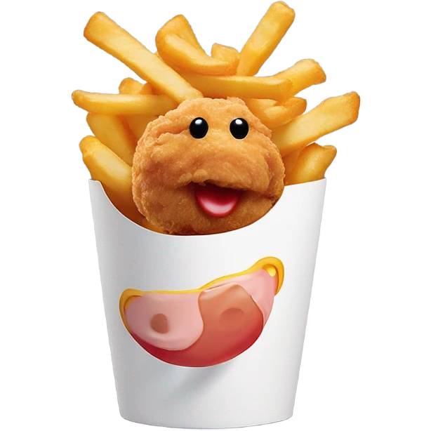 Chicken nuggets and fries with ice cream on the side from McDonald’s Donald’s  emoji