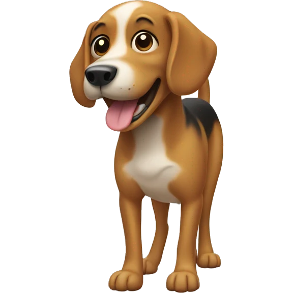 Dog shaking tail emoji