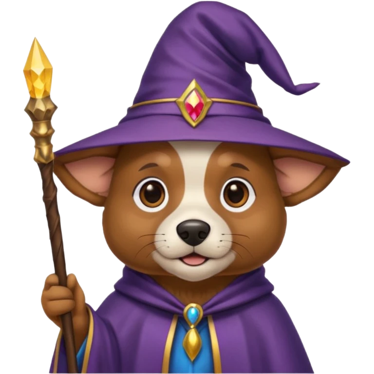 Dog wizard emoji
