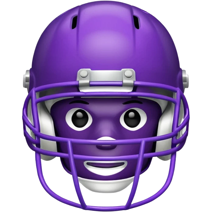 College football player helmet in purple color emoji