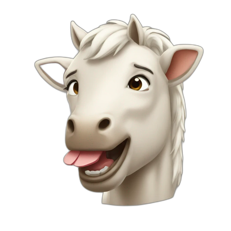 Chat qui mange un cheval  emoji