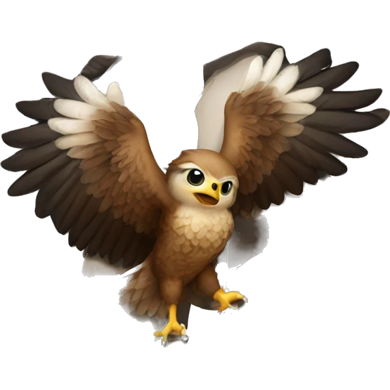 hawk holding the number 2 emoji