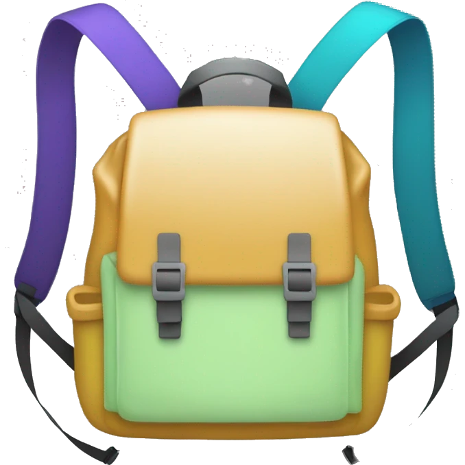 Backpack using color code #ffc300, and shadow outline color code #1e1e1e emoji